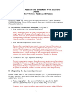 Final Reading Assessment Provides Vision for Sustainable Future