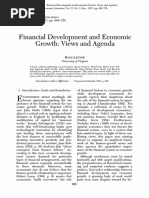 Financial Development and Economic Growth Views and Agenda - Ross Levine