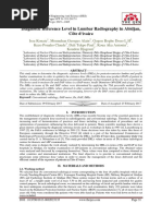 Diagnostic Reference Level in Lumbar Radiography in Abidjan, Côte D'ivoire