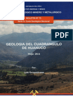 Geología - Cuadrangulo de Huánuco (20k), 1996 - PDF