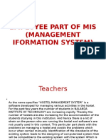 Employee Part of Mis (Management Iformation System)
