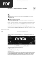 Fintech Startups in India _ List of Fintech Companies in India