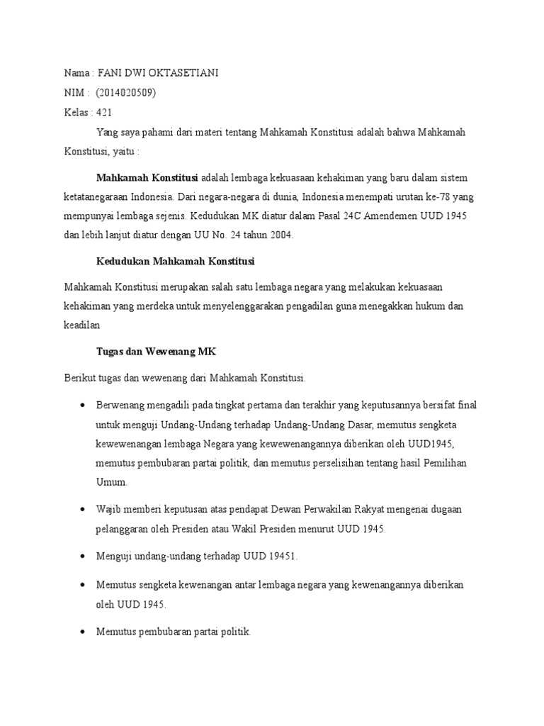 Mahkamah Konstitusi Docx