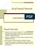 Artificial Neural Network: Lecture Module 22