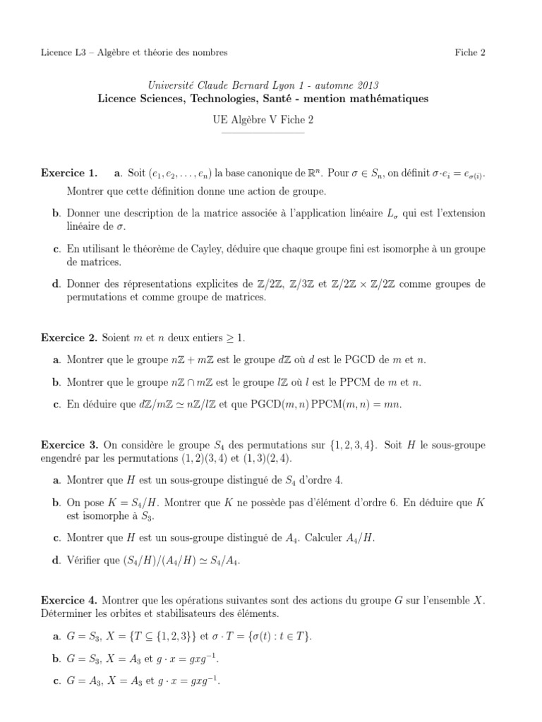 Alg5 2 Groupe Mathematiques Espace Metrique
