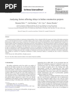 Factors Affecting Delays in Construction Projects PDF