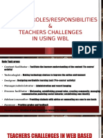 Teachers Roles and Challenges in WBL