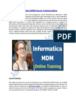 Informatica MDM Certification Course Training Online