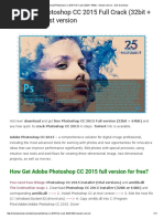 Download Download Photoshop CC 2015 Full Crack 32bit  64bit - newest version  Sick Download by Anirban Banik SN343265150 doc pdf