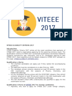 Viteee Eligibility Criteria 2017 Available Here 