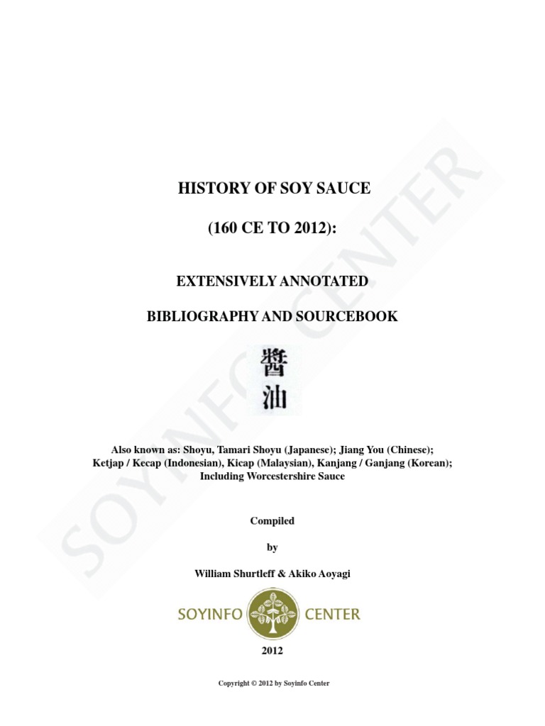 History of Soy Sauce PDF Soy Sauce Ketchup