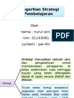 Materi 1 Pengertian Strategi Pembelajaran