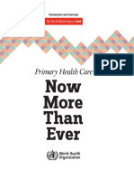 Now More Than Ever: Primary Health Care