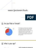 Hobbies Questionnaire Results