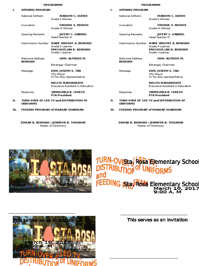 School Program and Community Events | PDF