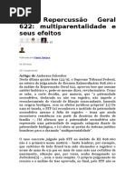 A Multiparentalidade e Seus Efeitos No Ordenamento Jurídico
