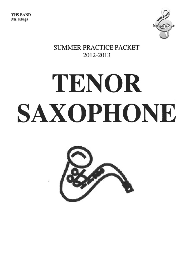 Summer Practice Packet 12-13 Tenor Sax | PDF