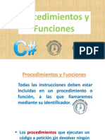 Funciones y Procedimientos