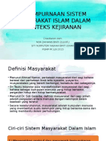 Kesempurnaan Sistem Masyarakat Islam Dalam Konteks Kejiranan