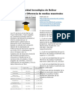 Ejemplo de Ejercicios Con Distribucion de Diferencia de Medias