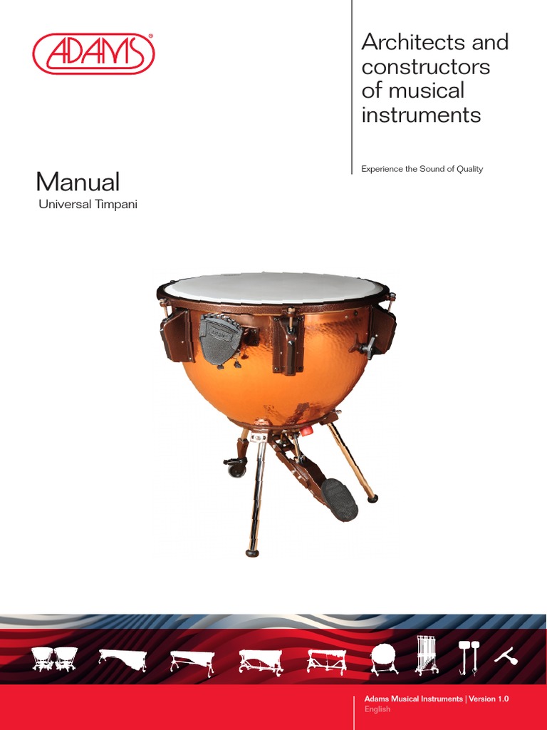 Adams Universal Timpani Manual | PDF | Pitch (Music) | Tension (Physics)