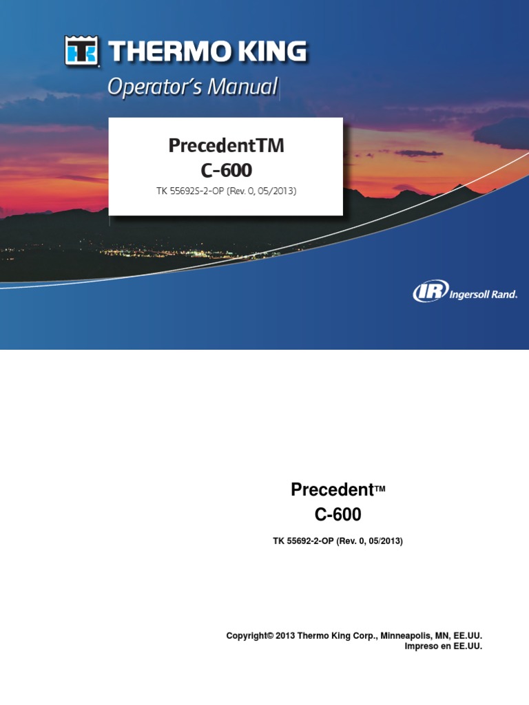 Manual Thermo King Precedent C 600 PDF PDF Refrigeración Agua