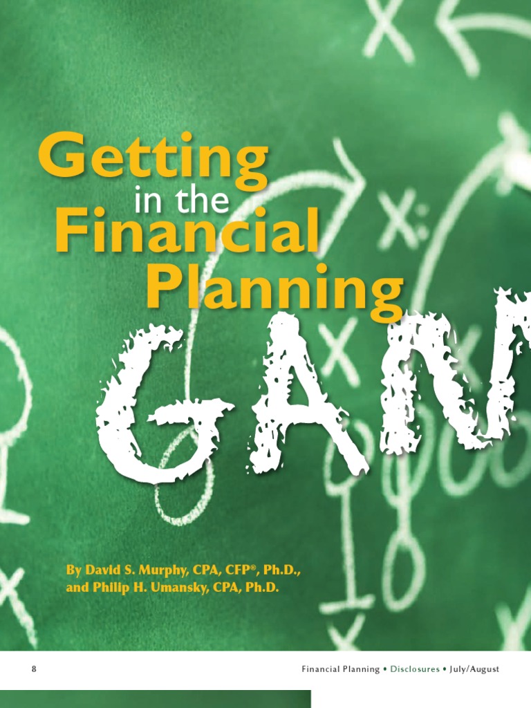 Getting in The Financial Planning Game PDF Certified Public