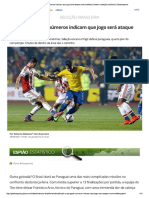 Estatisticas Confronto Entre Seleções de Futebol Brasil X Paraguai