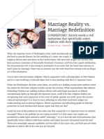 Marriage Reality vs. Marriage Redefinition