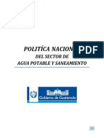 Politica Nacional Sector Agua Potable Saneamiento