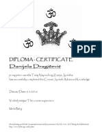 Danijela Dragičević Certificate Jyotish Advanced Knowledge