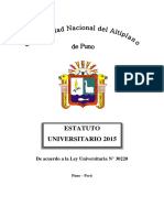 Estatuto 2015 UNA PUNO PDF