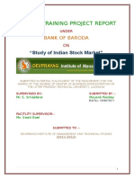 Summer Training Project Report: "Study of Indian Stock Market"