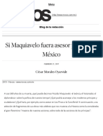 Si Maquiavelo Fuera Asesor Político en México