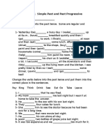 INGL 3101 Simple Past and Past Progressive Exercises