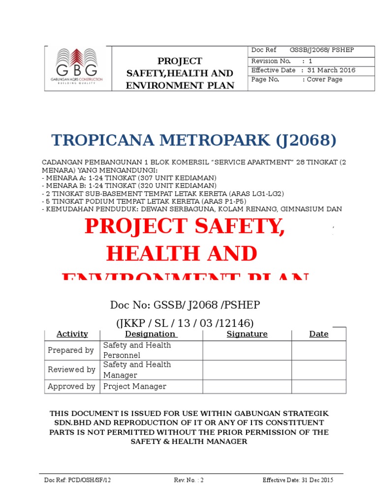 Pshep J2068 Occupational Safety And Health Safety