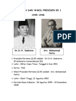 Presiden Dan Wakil Presiden Ke 1