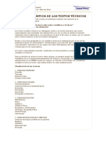 Caracteristica de Los Textos Tecnicos PDF