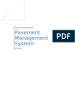 Pavement Management System: (Type The Company Name)