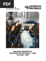BALANÇO ENERGÉTICO DO ESTADO DE SÃO PAULO 2009 Ano-Base