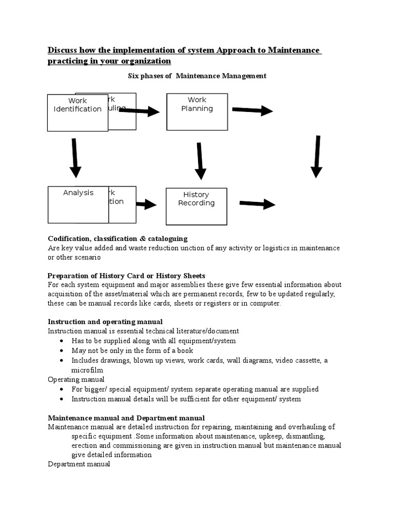 Maintenance Management System Guide | PDF | Reliability Engineering ...