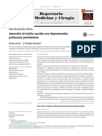 Atención Al Recién Nacido Con Hipertensión PULMONAR PERSISTENTE