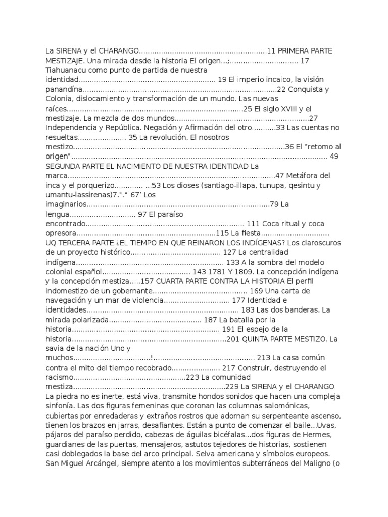 La Sirena Y El Charango Pdf Andes Bolivia