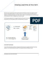 Managing Purchasing Lead Time at Inco Term Location