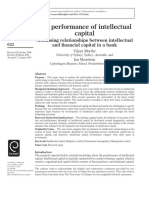 The Performance of Intellectual Capital: Mobilising Relationships Between Intellectual and Financial Capital in A Bank