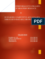 HRM & Firm Performance Linkages - Measures of HRM Performance & Sustained Competitve Advantages Through Inimitable HR Practices