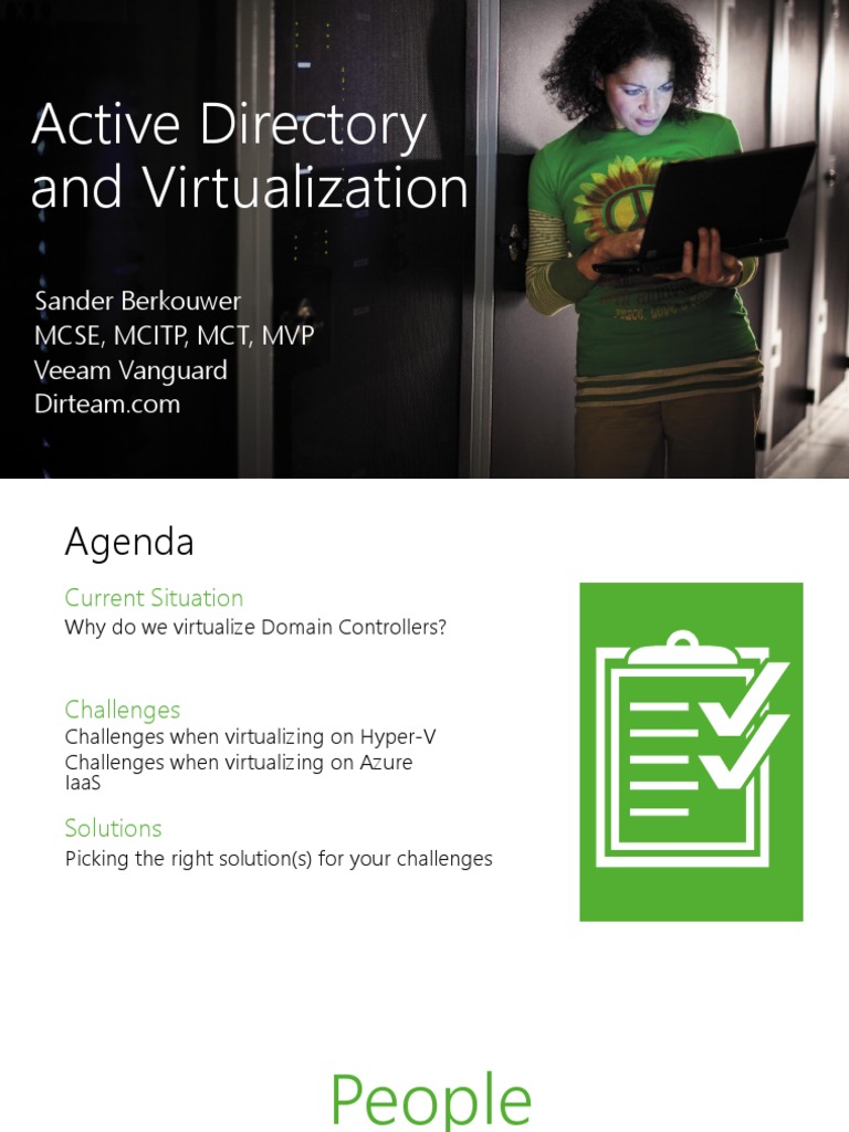 Active Directory and Virtualization | PDF | Hyper V | Virtual Machine
