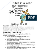 Bible in A Year 36 NT Matthew 20 To 28