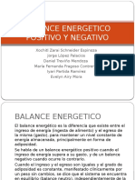 Balance Energetico Positivo y Negativo