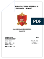 Sharif College of Engineering & Technology Lahore: BSC Chemical Engineering Islamyat